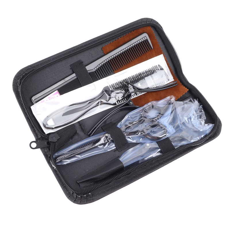 8pcs Haircut Scissors Comb Clip Bangs Thinning Combs Stainless Steel