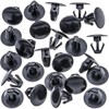 Rexka 25pcs Black Nylon Hood Seal Retaining Clip for Honda