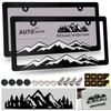 ZXFOOG Mountain License Plate Frames- Plastic Black Car Tag Holder