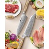 XINZUO Kiritsuke Chef Knife 5.8",Sharp Forged Damascus Stainless Steel Sharp