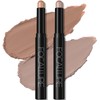 FOCALLURE 2 Pcs Cream Eyeshadow Stick,Brightener Eyeshadow Pencil Crayon,Highlighter Eye
