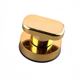 WJTZLBNSUY Portable Suction Cup Handle Bathroom Door Suction Handle Cup Kitchen Drawer Handle (Golden, Trumpet)