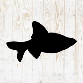 Fish Wall Decals Silhouette - Fish Wall Stickers - Fish Sea Nautical River Ocean Fisherman - Fish Room Decor for Bedroom Kitchen Laptop Water Bottle Car Window Decals DWSV5378