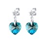 Elli Women's Earrings Heart Star Astro with Crystals, Facet cut,