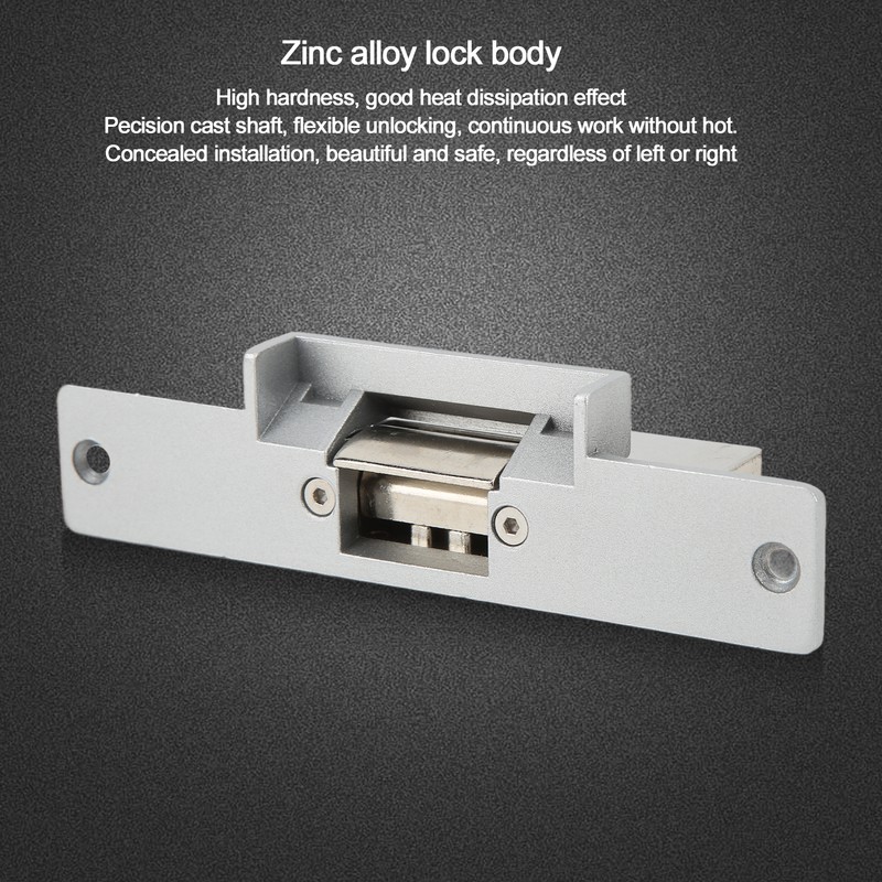Electric Strike Lock Withstand 250Kg Thrust Zinc Alloy Body for