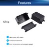 Heyiarbeit 5Pcs 2.75"x 1.77"x1.38" ABS Black Dustproof Electronic Junction Box