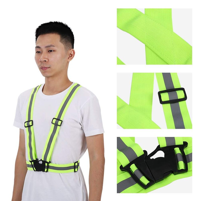 Chaleco Reflectante,Bandas Reflectantes para Correr, Andar en Bicicleta y Trotar