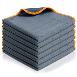 Adiwo Carbon Cloths Window Cleaning Cloths, Thickened Magic Cleaning Cloth, Microfibre Cloths Glass Cloths Window Cloth, Streak-Free Lint Free for Kitchen, Window, Glass, Bathroom, Car, Orange, Pack