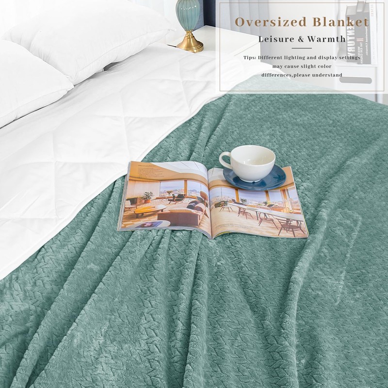 Homebliss Cuddly Blanket, 130 x 150 cm, Fluffy Fleece Blanket,