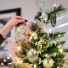 Kesote 24 Bolas Doradas de Navidad Bolas Plásticas Adornos Colgantes