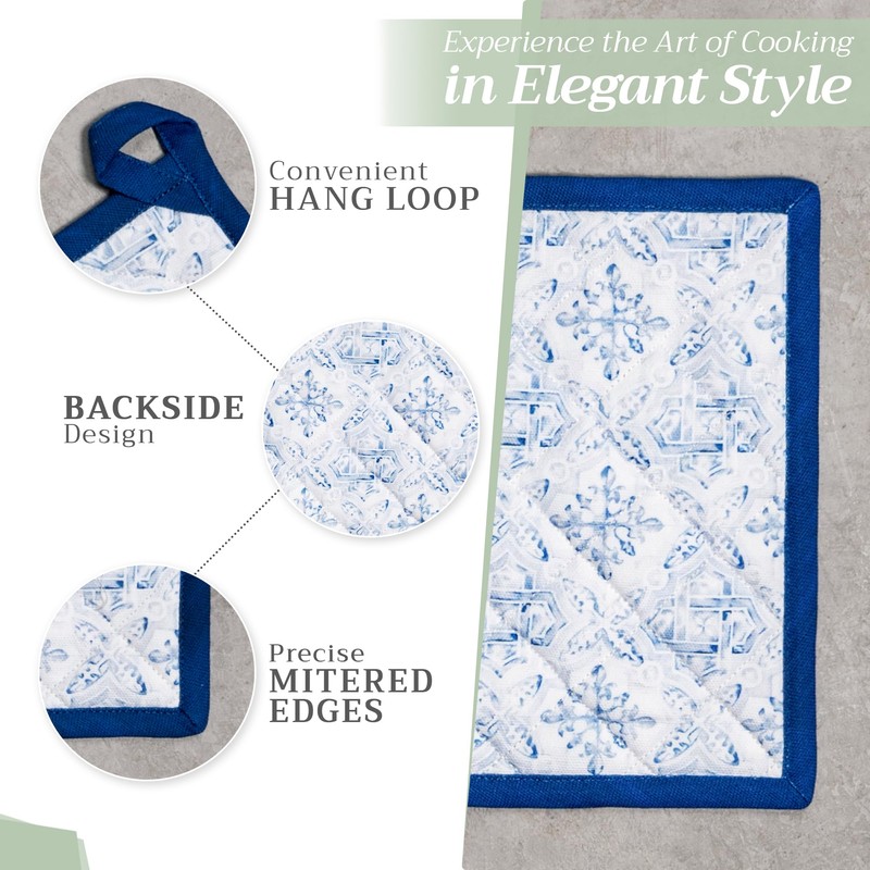 Maison d' Hermine 100% Cotton Oven Mitt & Pot Holder