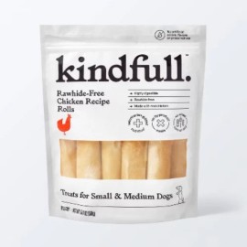 Kindfull Rawhide-Free Chicken Recipe Roll Small/Medium Dog Treat - 19.4oz/10ct - Kindfull - Default