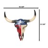 Southwest Longhorn Cow Steer Skull With Texas Lone Star State