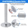 014973239640 Elevator Bolts Zinc, 1/4-20 x 2 Flat Head Elevator