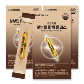 Real Doctor Albumin Vitality Plus Liquid High Content Egg White Vitamin B Group 3 Types Home Shopping 14 Packets, 3 Pieces / 리얼닥터 알부민 활력 플러스 액상 고함량 난백 비타민B군 3종 홈쇼핑 14포, 3개
