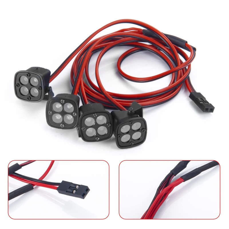 RC Crawler Lights LED Headlight Spotlight for Axial TRX-4 TRX6