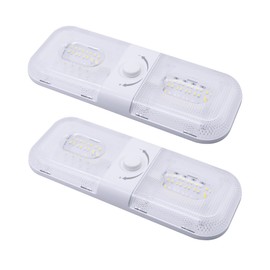 Facon 12V-24V DC RV Ceiling Light-2Pack Dimmable RV Light Fixture with 3 Colors(3000K/4000K/6000K), LED Interior Light for RV/Camper/Motorhome/Travel Trailer/5th Wheel/Boat