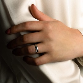 Dew Sterling Silver 5 mm D Section Plain Band Ring - Size - U