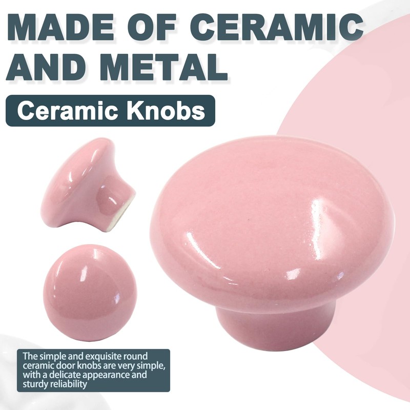 Biaungdo 10 Pack Ceramic Door Knobs, Retro Ceramic Dresser Knobs,