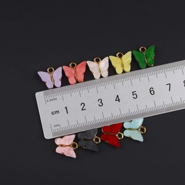 BNRESALE 36pcs Trendy Acrylic Butterfly Cute Charms for Jewelry Making DIY Bangle Necklace Beads