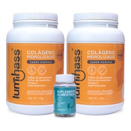 Colgeno Lumihass 2 Pzas Sabor Naranja  Glucosamina Omega3 - Producto Original de Alta Calidad, Entrega Rápida y Segura, Garantía Incluida             