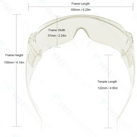 FreeMascot OD 6+ 9000nm-11000nm Wavelength CO2 Laser Safety Glasses for 10.6um CO2, 10600nm Laser Safety Goggles (Black) (Frame Style 3)