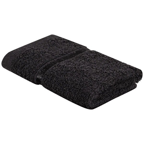 A2Z Luxurious 100% Cotton Black Color Towel 500 GSM Soft Absorbent Face Towel (30x30 cm)
