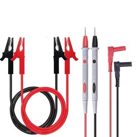 1000V 10A Multimeter Test Lead Probe Banana Plug, 1 Set Digital Multimeter Probe Electrical Test Probes and 1 Set Alligator Clip Test Leads