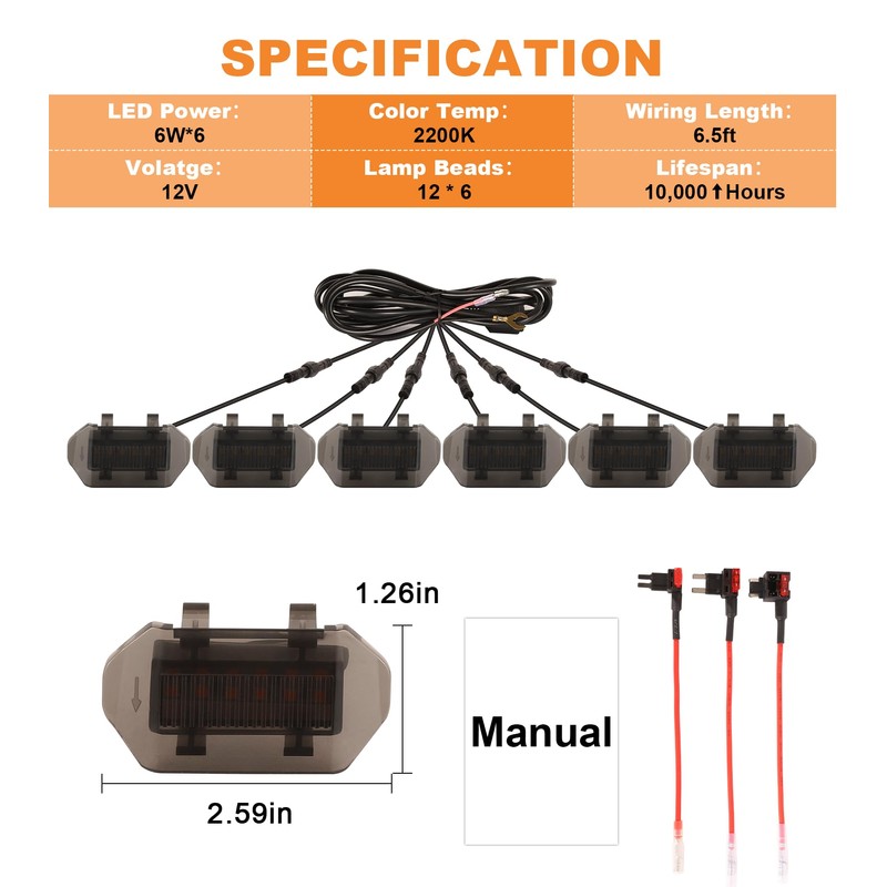 Grill Lights for Jeep Wrangler JL JLU Front Bumper Grille