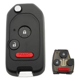 Horande Modified Folding Flip Replacement Key Fob Cover Case fit for Honda 2003-2012 Accord 2006-2013 Civic EX 2009-2015 Pilot 2005-2006 CR-V Odyssey Ridgeline Keyless Entry Key Fob
