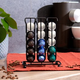 bremermann Capsule Holder for Nespresso Capsule Stand, Capsule Dispenser for 30 Capsules (Black)