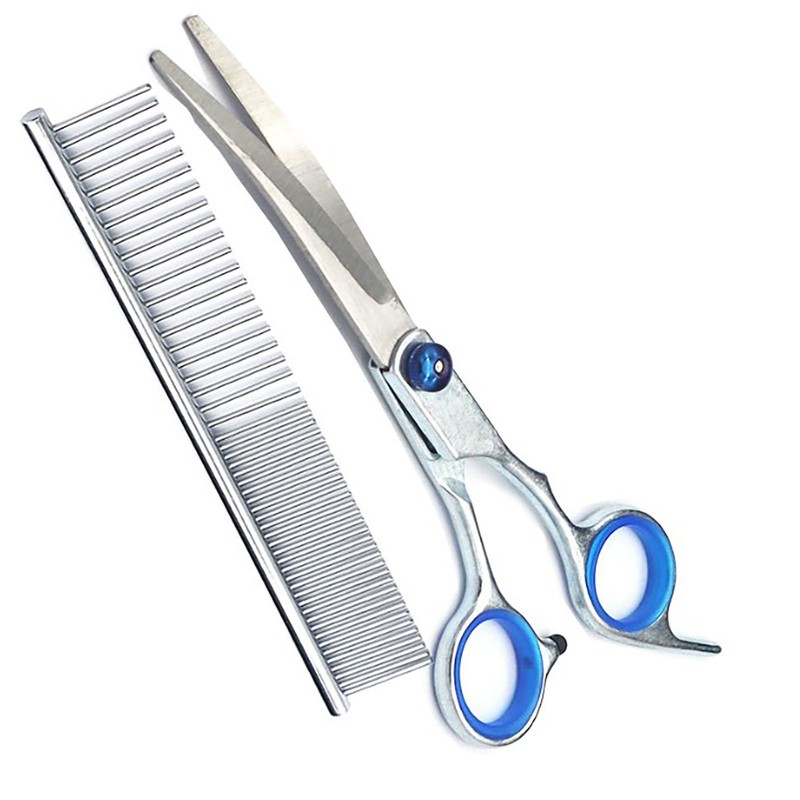 Dog Grooming Scissors Kit Stainless Steel Comfortable Adjustable Screw Professional