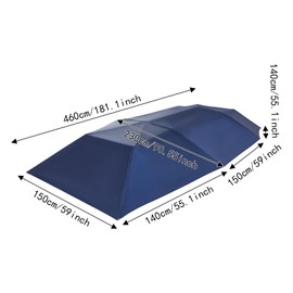 Car Sun Shade Umbrella Cover Tent Semi-Automatic Universal Car Tent Movable Folding Carport with Portable Bag 181 Inch Sun Protection Factor UPF 30+