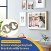 Round Metal Keyhole Hanging Films Shelf Brackets for Picture Frame