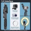 Axnen Selfie Stick Trípode Para Celular Control Remoto Luz 1.53m