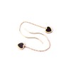 Cute Tassel Threader Drop Dangle Earrings with Black Heart for