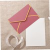 DOITOOL 2sets Retro Gold Foil Cards Envelopes for Invitations Elegant