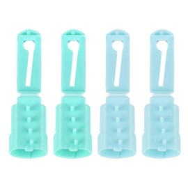 4 Pieces Yarn Guide Finger Holder Knitting Thimble Tool Plastic Thimble Finger Ring for Crochet Knitting Crafts Accessories, 2 Colors