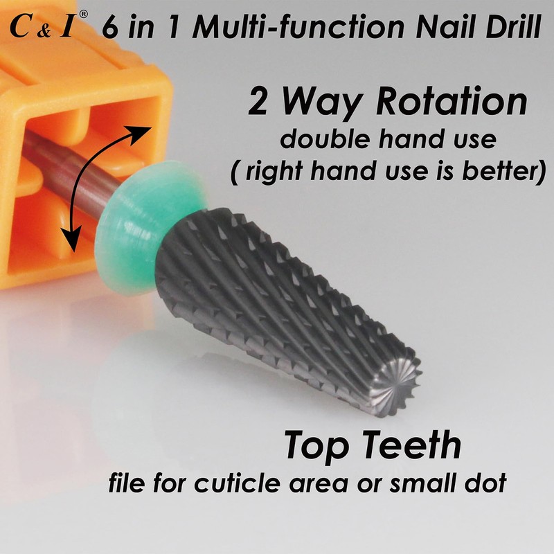 C & I Nail Drill Bit 6 in 1 Multi-function