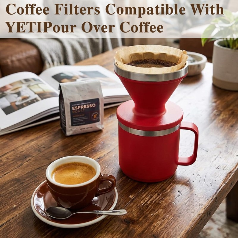 200 Count Coffee Filters Compatible with YETI Pour Over Coffee
