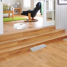 Healeved Alfombra De Umbral De Barrido Rampa De Umbral Rampas De Puerta De Goma Antideslizante para Sillas De Ruedas, Robots Aspiradores, Scooters Y Coches De Ruedas