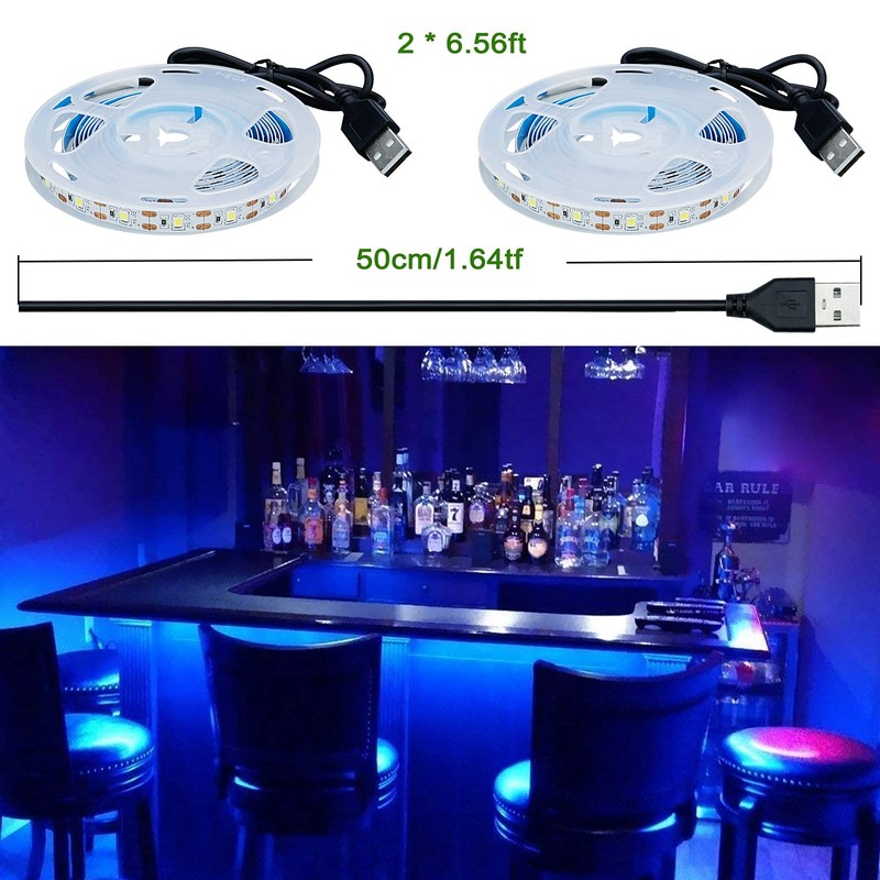 KXZM 5V USB Blue 460-465nm LED Strip Light USB Powered
