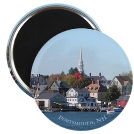CafePress Portsmouth NH Waterfront Magnet 2.25" Round Magnet, Refrigerator Magnet