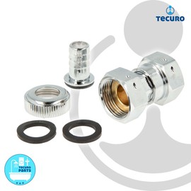 tecuro Tap Counter Fittings for Outlet Valves and Taps 3/4 Inch Union Nut x 3/4 Inch Internal Thread