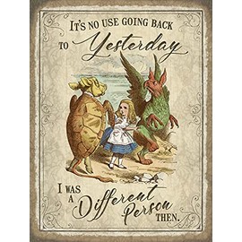 og Its No Use Going Back To Yesterday. Alice In Wonderland Fridge Magnet 90mm x 70mmm