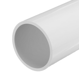 sourcing map 4.3 Inch PVC Rigid Tube Round Pipe Tubing Hardware Tubing 96.8mm ID 110mm OD 20cm/8" Length White High Impact for Water Pipe, Crafts