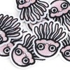 Cyrank Sew on Patches 10 Pieces Cute Pink Jellyfish Embroidered