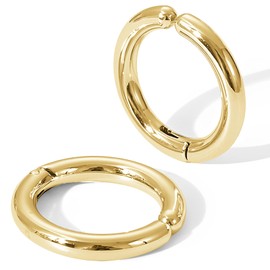 Swars Men's Earrings, Fake Earrings, Non-Hole Earrings, Ear Cuffs, For Both Ears, Stainless Steel, 8 mm, Stainless Steel, No Gemstone