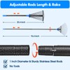 BsBsBest 75" Rake for Leaves with 18 Metal Tines 10-18"