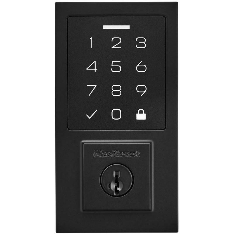 Kwikset 9270CNT-15S Contemporary SmartCode Touchpad Electronic Deadbolt SmartKey Satin Nickel